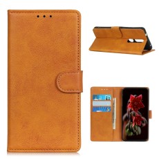 PU Leather Book Case with Wallet Stand priekš Nokia 2.4 - Brūns - sāniski atverams mākslīgas ādas maciņš ar stendu / grāmatveida maciņš
