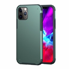 Quality PC / TPU Back Case priekš Apple iPhone 12 Pro Max - Tumši Zaļš - silikona-plastikāta aizmugures apvalks / bampers-vāciņš