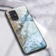 Marble Texture Glass Back Case priekš Samsung Galaxy A71 A715 - Style F - stikla aizmugures apvalks / bampers-vāciņš