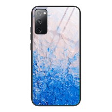 Marble Texture Glass Back Case priekš Samsung Galaxy S20 FE G780 - Style G - stikla aizmugures apvalks / bampers-vāciņš