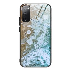 Marble Texture Glass Back Case priekš Samsung Galaxy S20 FE G780 - Style F - stikla aizmugures apvalks / bampers-vāciņš