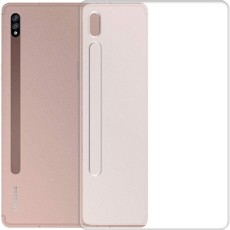 Crystal Clear TPU Protection Tablet Case Cover priekš Samsung Galaxy Tab S7 T870 / T875 / Tab S8 X700 / X706 - Caurspīdīgs - silikona aizmugures apvalks