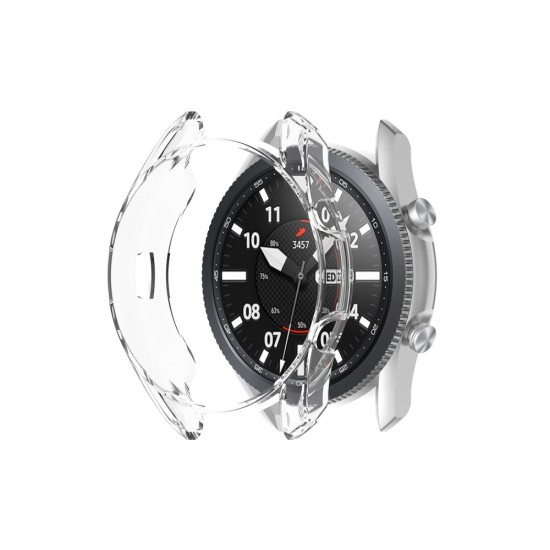 Hollow Transparent Anti-falling TPU Watch Cover priekš Samsung Galaxy Watch 3 45mm - Caurspīdīgs - silikona pulksteņu apvalks