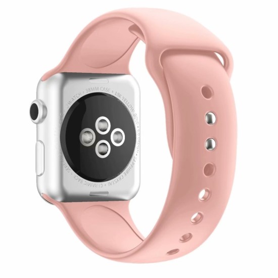 Dual Color Silicone Watch Band для Apple Watch 42 / 44 / 45 mm / Ultra 49 mm - Розовый - силиконовый ремешок для часов с двумя застёжками