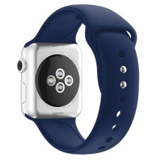 Dual Pin Buckle Silicone Watch Strap priekš Apple Watch 42 / 44 / 45 / 46mm / Ultra 49 mm - Zils - silikona siksniņa priekš pulksteņiem ar divām saspraudēm