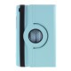 360 Rotary Litchi Skin Leather Cover w/ Stand priekš Samsung Galaxy Tab A7 (2020 / 2022) T500 / T505 / T509 - Gaiši Zils - sāniski atverams maciņš ar stendu