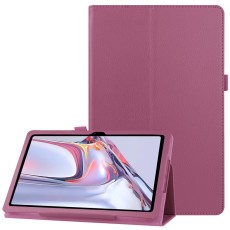 Litchi Texture Leather Stand Protective Case priekš Samsung Galaxy Tab A7 (2020 / 2022) T500 / T505 / T509 - Violets - sāniski atverams maciņš ar stendu