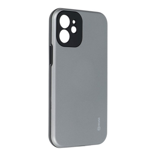 RoarKorea Rico Armor Back Case priekš Apple iPhone 12 mini - Pelēks - triecienizturīgs silikona aizmugures apvalks / bampers-vāciņš