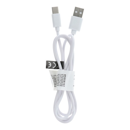 (8mm) Extra Long Tip 1M USB to Type-C cable priekš Blackberry, CAT, Ulefone - Balts - USB-C lādēšanas un datu kabelis / vads ar pagarinātu uzgali