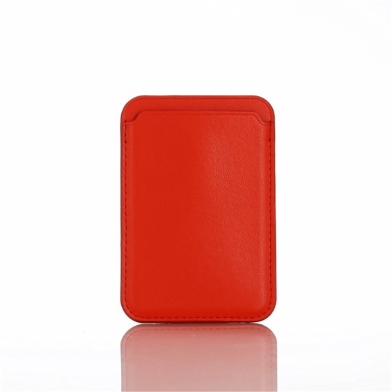Universal PU Leather Card Holder - Sarkans - universāls mākslīgās ādas kredītkaršu turētājs