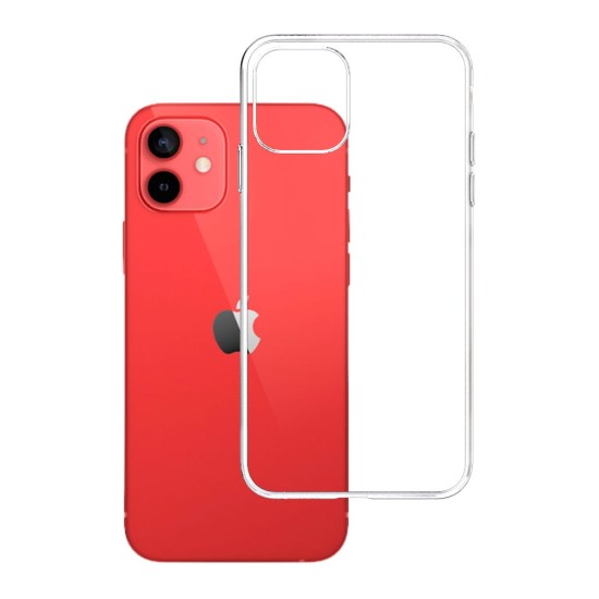 3MK Clear Case priekš Apple iPhone 12 mini - Caurspīdīgs - silikona aizmugures apvalks / bampers-vāciņš