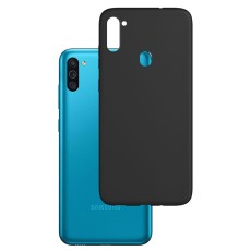 3MK Matt Case priekš Samsung Galaxy M11 M115 - Melns - matēts silikona aizmugures apvalks / bampers-vāciņš