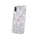 Geometric Marmur Back Case priekš Apple iPhone 12 mini - Rozā - silikona aizmugures apvalks / bampers-vāciņš