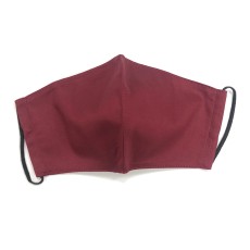 Pusaudžu (13-18 gadi) vairākas reizes lietojamas kokvilna auduma Sejas Maska - Bordo (stiprinās aiz ausīm) - (Protective cotton face mask)