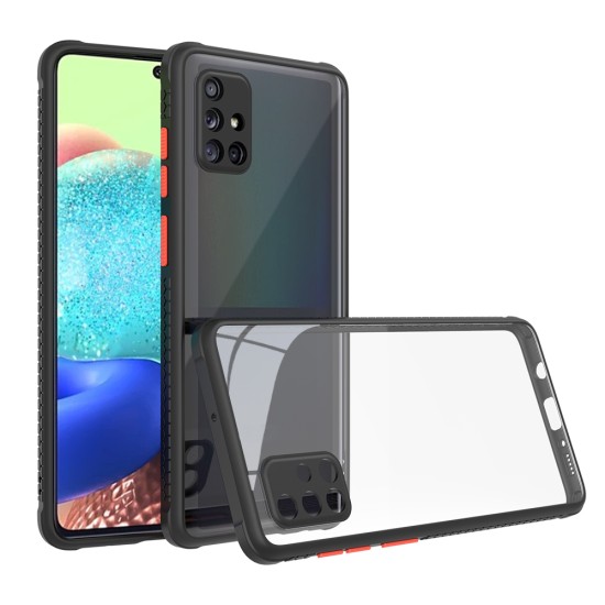 Defender Hybrid Back Case priekš Xiaomi Redmi 9A - Melns - triecienizturīgs silikona aizmugures apvalks / bampers-vāciņš