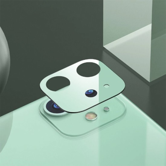 Usams Camera Lens Tempered Glass protector priekš Apple iPhone 11 - Zaļš - Aizmugurējās kameras aizsargstikls
