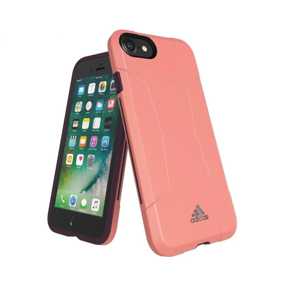 Adidas Original Solo Series Back Case priekš Apple iPhone 7 / 8 / SE2 (2020) / SE3 (2022) - Rozā - triecienizturīgs silikona aizmugures apvalks / bampers-vāciņš