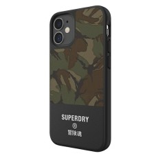 SuperDry Canvas Moulded Back Case priekš Apple iPhone 12 mini - Kamuflāža - plastikas aizmugures apvalks / bampers-vāciņš
