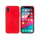 Mercury Silicone Case (Microfiber Soft Touch) priekš Apple iPhone 12 / 12 Pro - Sarkans - matēts silikona aizmugures apvalks / bampers-vāciņš