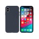 Mercury Silicone Case (Microfiber Soft Touch) priekš Apple iPhone 12 / 12 Pro - Tumši Zils - matēts silikona aizmugures apvalks / bampers-vāciņš