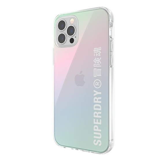 SuperDry Gradient series Clear Back Case priekš Apple iPhone 12 / 12 Pro - Krāsains - plastikas aizmugures apvalks / bampers-vāciņš