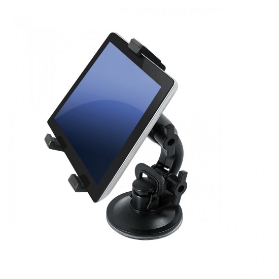 ART AX-01 Universal Car Holder 2in1 priekš 7-10 inch Tablet PC - Melns - Universāls planšetdatora auto turētājs uz vējstikla vai galvas balsta