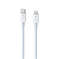 Devia 1M Smart PD 20W Type-C to Lightning cable - Balts - Apple iPhone / iPad lādēšanas un datu kabelis / vads
