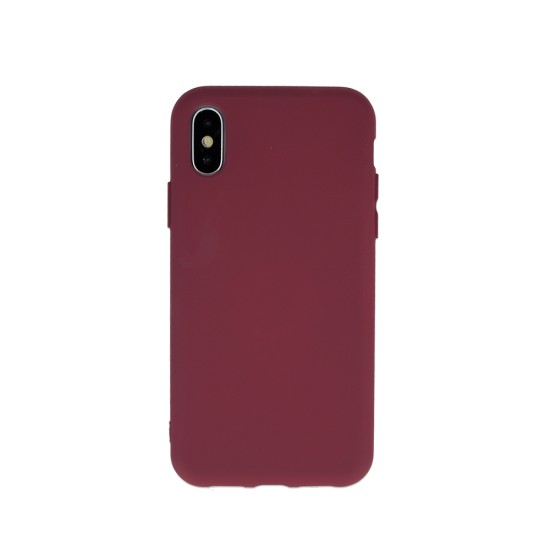 OEM Silicone Back Case (Microfiber Soft Touch) для Samsung Galaxy A42 5G A426 - Бордовый - матовая силиконовая накладка / бампер