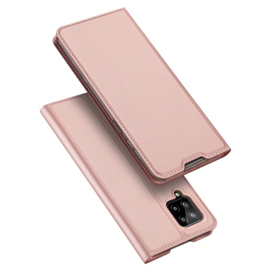 Dux Ducis Skin Pro series priekš Samsung Galaxy A42 5G A426 - Rozā Zelts - sāniski atverams maciņš ar magnētu un stendu