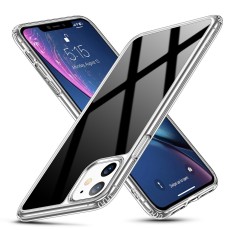 ESR Ice Shield Glass Back Case priekš Apple iPhone 11 - Melns - silikona un stikla aizmugures apvalks / bampers-vāciņš