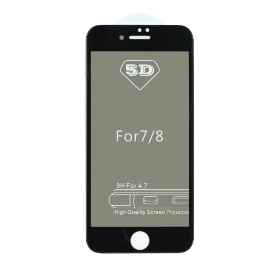 5D Privacy Full Glue Tempered Glass screen protector priekš Apple iPhone 11 Pro / X / XS - Melns - Ekrāna Aizsargstikls / Bruņota Stikla Aizsargplēve (Full screen size curved)