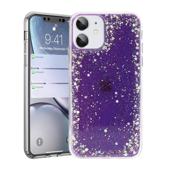 Brilliant Clear Back Case для Samsung Galaxy A02s A025G - Фиолетовый - силиконовая накладка / бампер-крышка