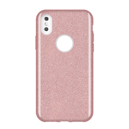 Forcell Shining Case priekš Samsung Galaxy A02s A025G - Rozā Zelts - silikona aizmugures apvalks / bampers-vāciņš