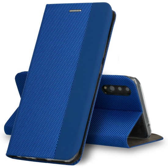 Vennus Sensitive Book Case priekš Samsung Galaxy A02s A025F - Zils - sāniski atverams maciņš ar stendu / grāmatveida maks