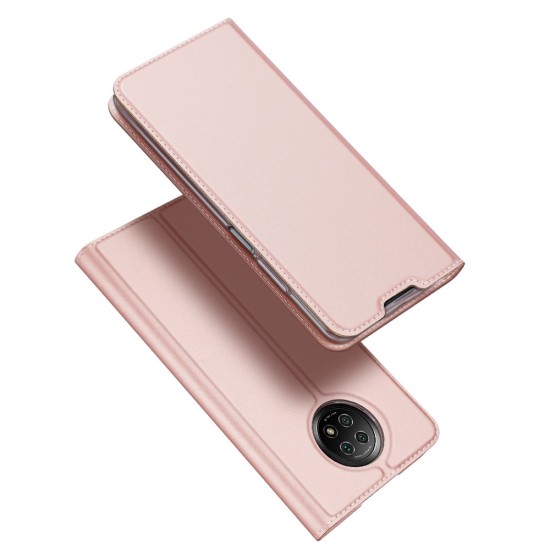 Dux Ducis Skin Pro series priekš Xiaomi Redmi Note 9T - Rozā Zelts - sāniski atverams maciņš ar magnētu un stendu (ādas maks, grāmatiņa, leather book wallet case cover stand)