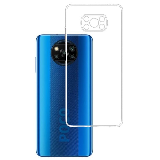 3MK Clear Case priekš Xiaomi Poco X3 NFC / X3 Pro - Caurspīdīgs - silikona aizmugures apvalks / bampers-vāciņš