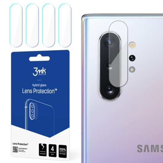 3MK Lens Protection (4 gab.) Hybrid Tempered Glass / Film camera protector priekš Samsung Galaxy Note 10 Plus N975 - hibrīds aizmugurējās kameras aizsargstikls / aizsargplēve