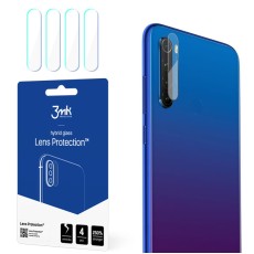 3MK Lens Protection (4 gab.) Hybrid Tempered Glass / Film camera protector priekš Xiaomi Redmi Note 8 / Note (2021) - hibrīds aizmugurējās kameras aizsargstikls / aizsargplēve