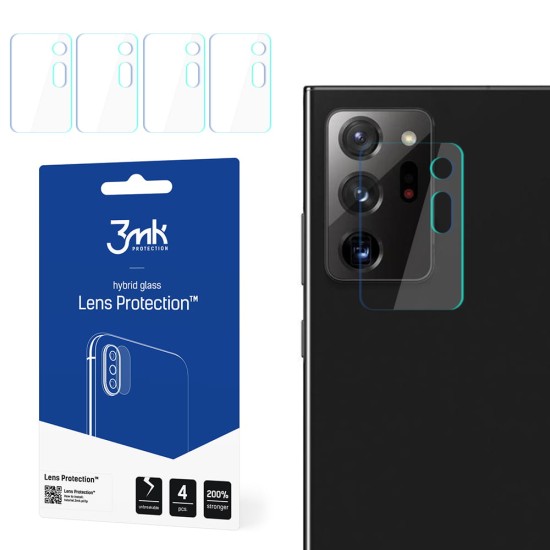 3MK Lens Protection (4 gab.) Hybrid Tempered Glass / Film camera protector priekš Samsung Galaxy Note 20 Ultra N986 - hibrīds aizmugurējās kameras aizsargstikls / aizsargplēve