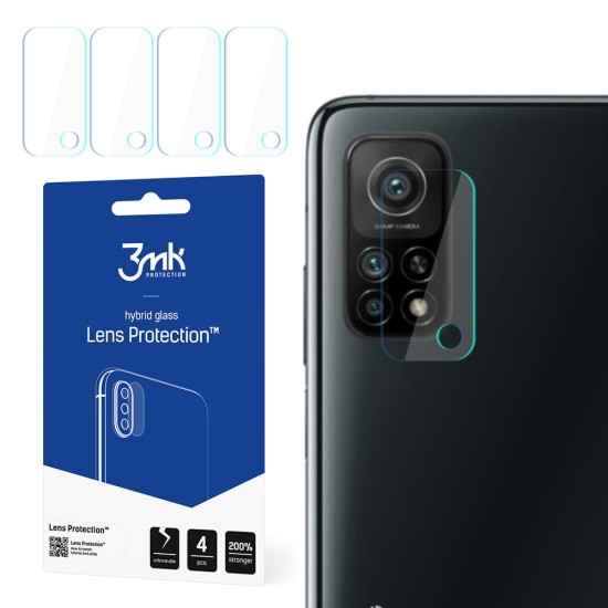 3MK Lens Protection (4 gab.) Hybrid Tempered Glass / Film camera protector priekš Xiaomi Mi 10T 5G / Mi 10T Pro 5G - hibrīds aizmugurējās kameras aizsargstikls / aizsargplēve