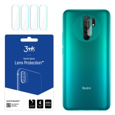 3MK Lens Protection (4 gab.) Hybrid Tempered Glass / Film camera protector priekš Xiaomi Redmi 9 - hibrīds aizmugurējās kameras aizsargstikls / aizsargplēve