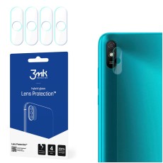 3MK Lens Protection (4 gab.) Hybrid Tempered Glass / Film camera protector priekš Xiaomi Redmi 9A - hibrīds aizmugurējās kameras aizsargstikls / aizsargplēve