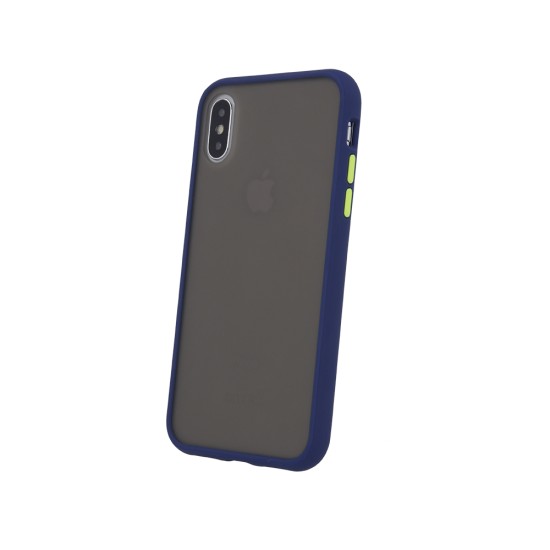 Colored Buttons Back Case priekš Samsung Galaxy A02s A025F - Tumši Zils - silikona aizmugures apvalks / bampers-vāciņš