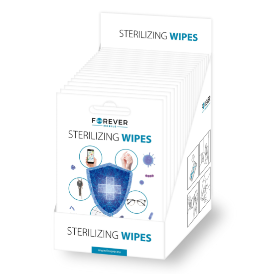 Forever Disposable Sterilizing Wipes (10 gab.) - antibakteriālās mitrās salvetes