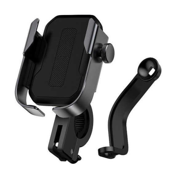 Baseus (SUKJA-01) Universal Bike / Motorcycle phone holder - Melns - Universāls telefona turētājs / stiprinājums uz velosipēda / motocikla stūres