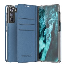 Araree Mustang Diary Book Case priekš Samsung Galaxy S21 Plus G996 - Zils - sāniski atverams mākslīgās ādas maciņš / grāmatveida maks