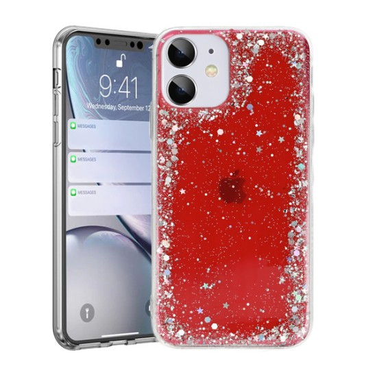 Brilliant Clear Back Case priekš Xiaomi Redmi 9T / Poco M3 - Sarkans - silikona aizmugures apvalks / bampers-vāciņš