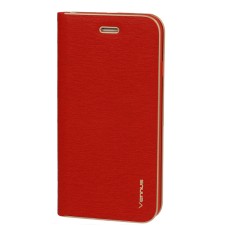 Vennus Luna Book Gold Case priekš Samsung Galaxy A72 A725 - Sarkans - sāniski atverams maciņš ar magnētu un stendu / grāmatveida maks