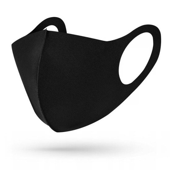 FDTwelve C1 Vairākas reizes lietojama auduma Sejas Maska - Melna (stiprinās aiz ausīm) - (Protective face mask)