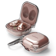 Ringke Hinge Series Protective Case priekš Samsung Galaxy Buds Live / Buds Pro / Buds 2 / Buds 2 Pro / Buds FE - Caurspīdīgs - plastikāta apvalks bezvadu austiņu lādēšanas ierīcei